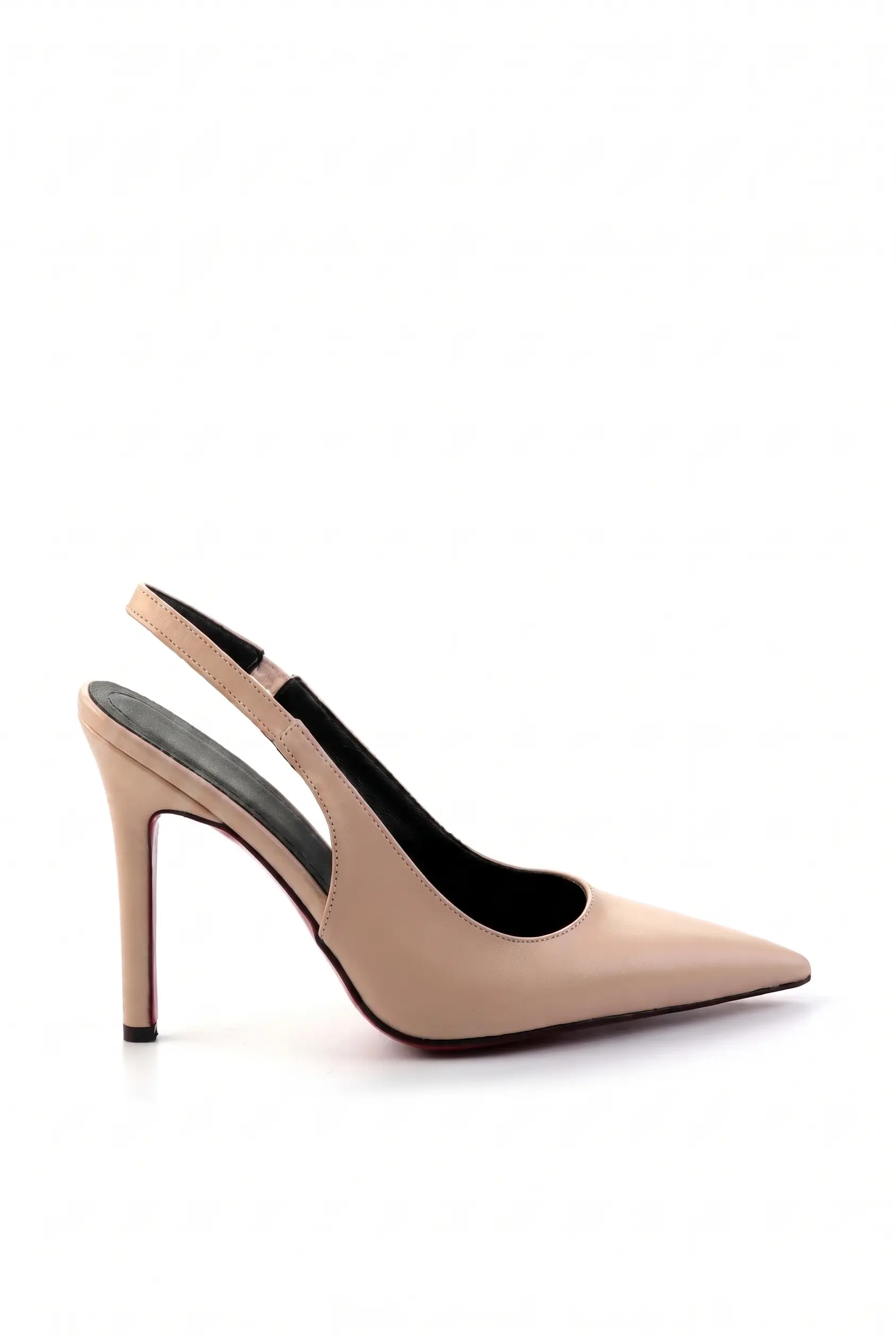 Nude pointed slingback heel, an accessory styled with Alovia AI virtual try-on