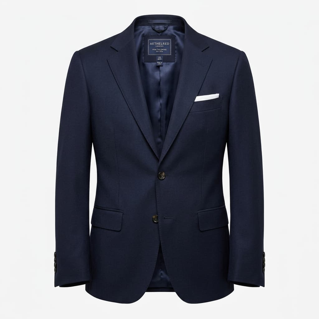 Premium Navy Slim-Fit Blazer