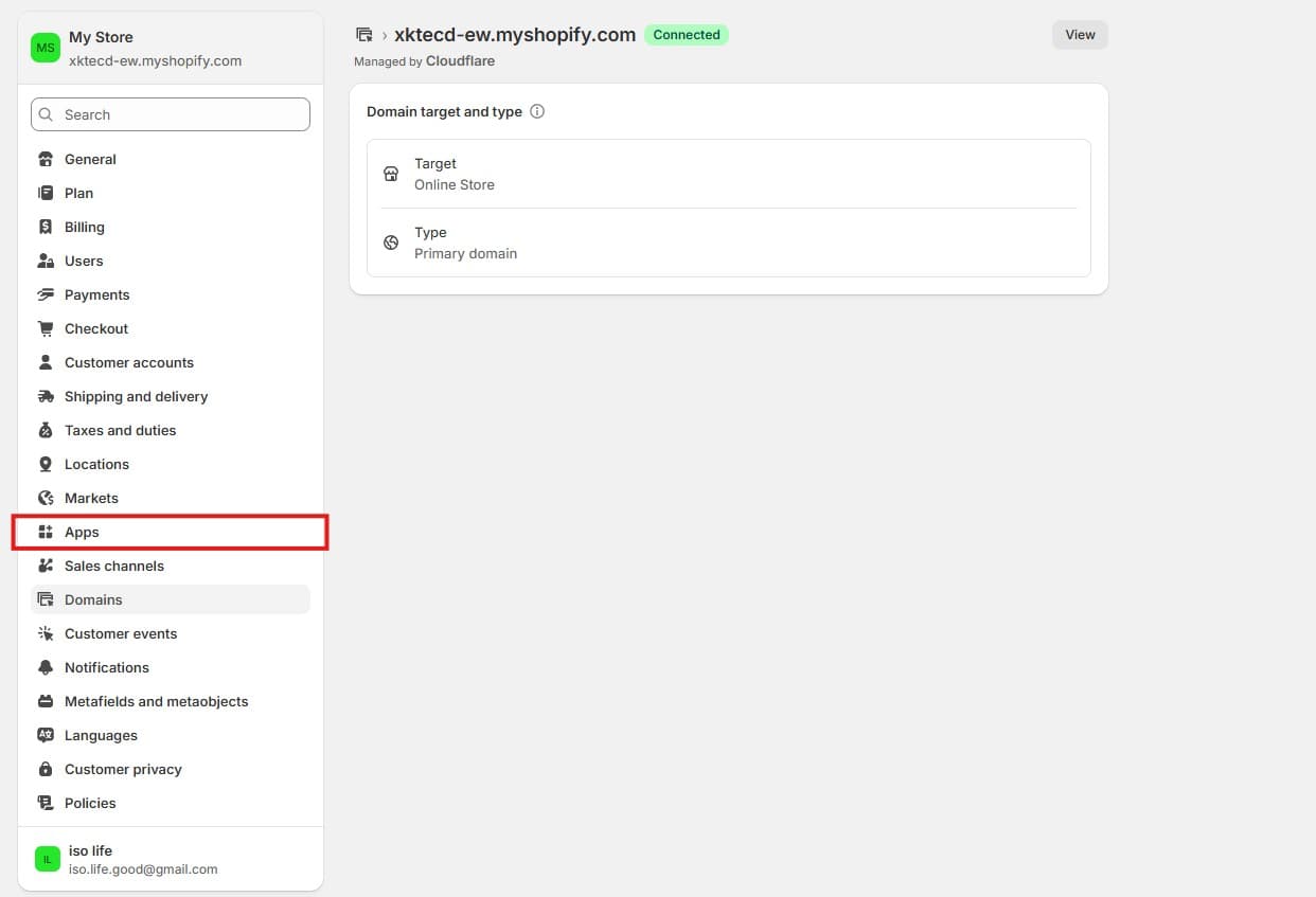 Open Settings → Apps