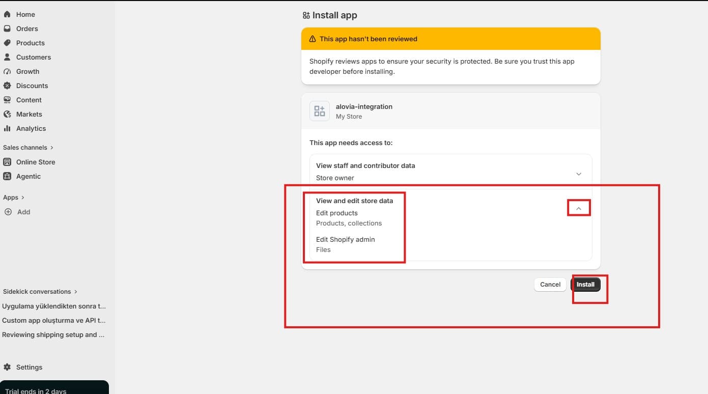 Approve permissions
