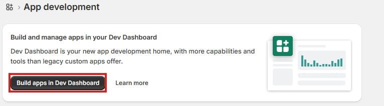 Build apps in Dev Dashboard